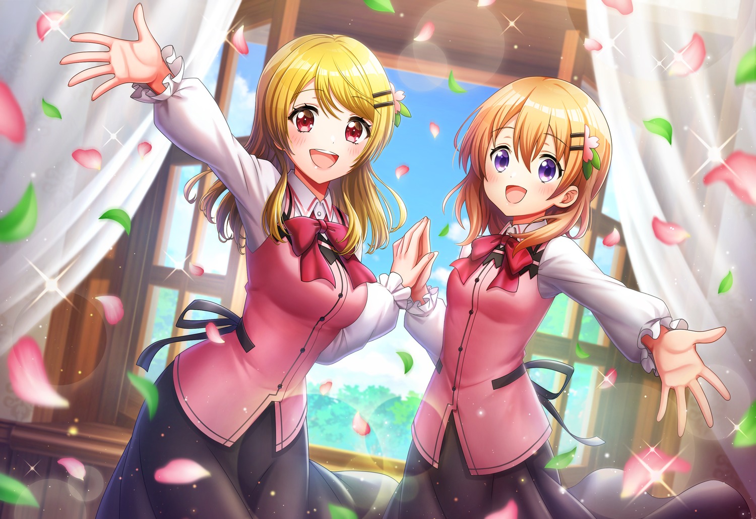 aimoto_rinku, cosplay, crossover, d4dj, gochuumon_wa_usagi_desu_ka?, hoto_cocoa, tagme, waitress