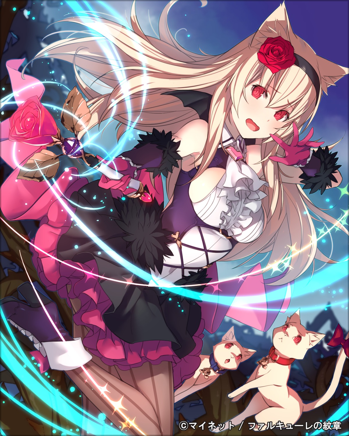 animal_ears, falkyrie_no_monshou, heels, kagetomo_midori, neko, nekomimi, no_bra, pantyhose