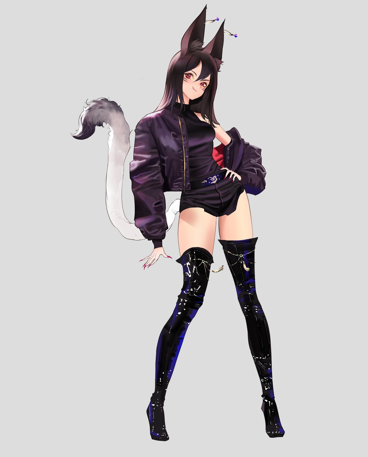 animal_ears, tail, thighhighs, wonbin_lee