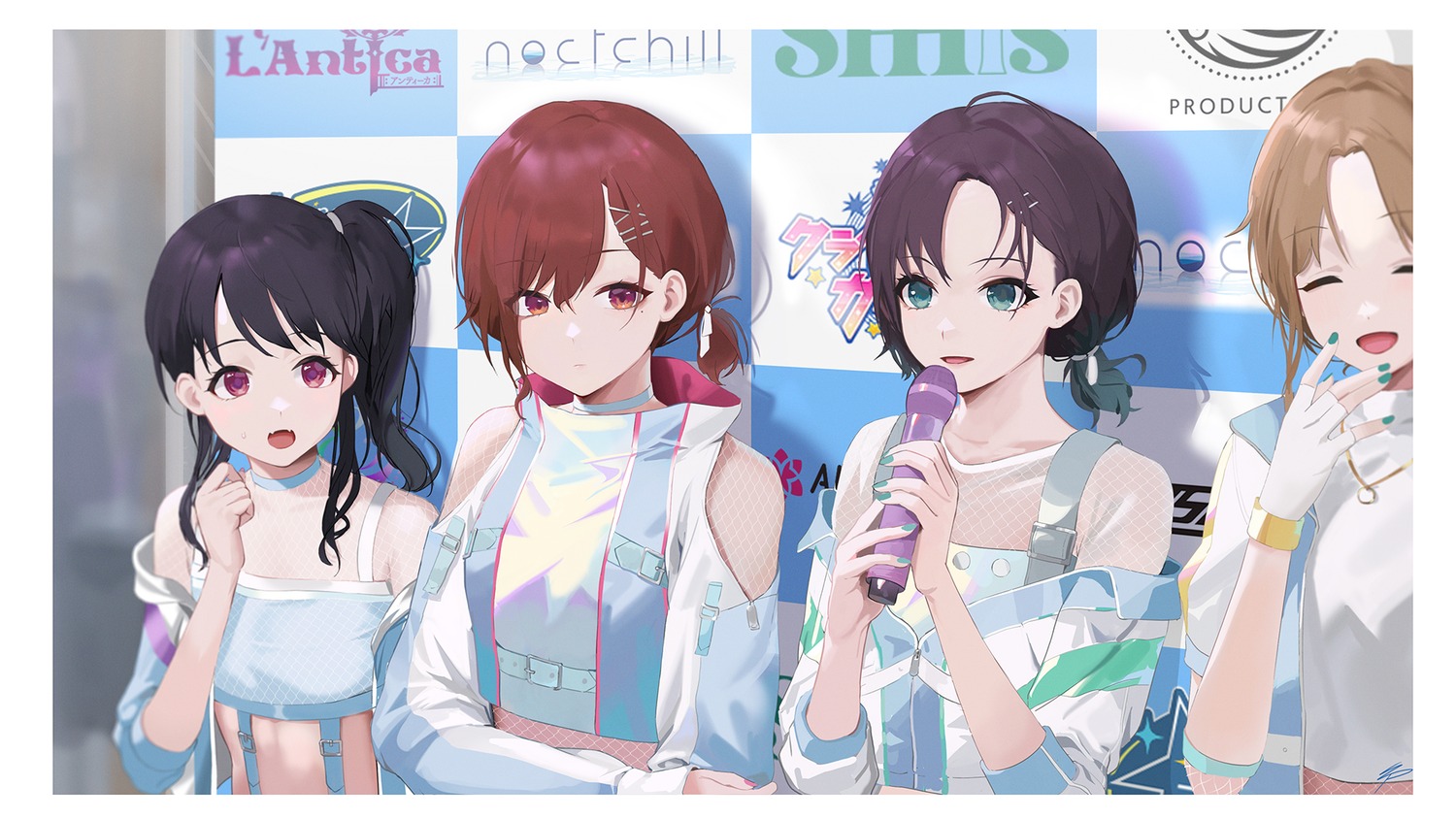 asakura_tooru, fishnets, higuchi_madoka, see_through, spung, the_idolm@ster, the_idolm@ster_shiny_colors, uniform