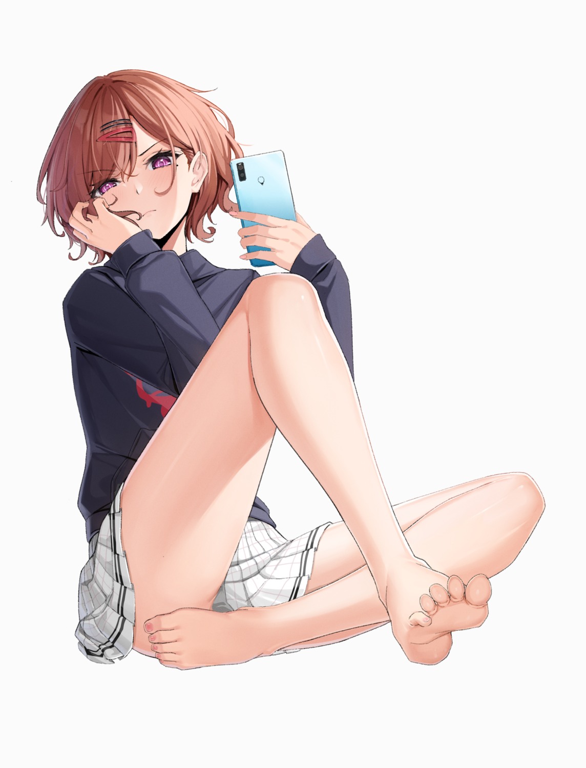 feet, higuchi_madoka, seifuku, skirt_lift, the_idolm@ster, the_idolm@ster_shiny_colors, xubai