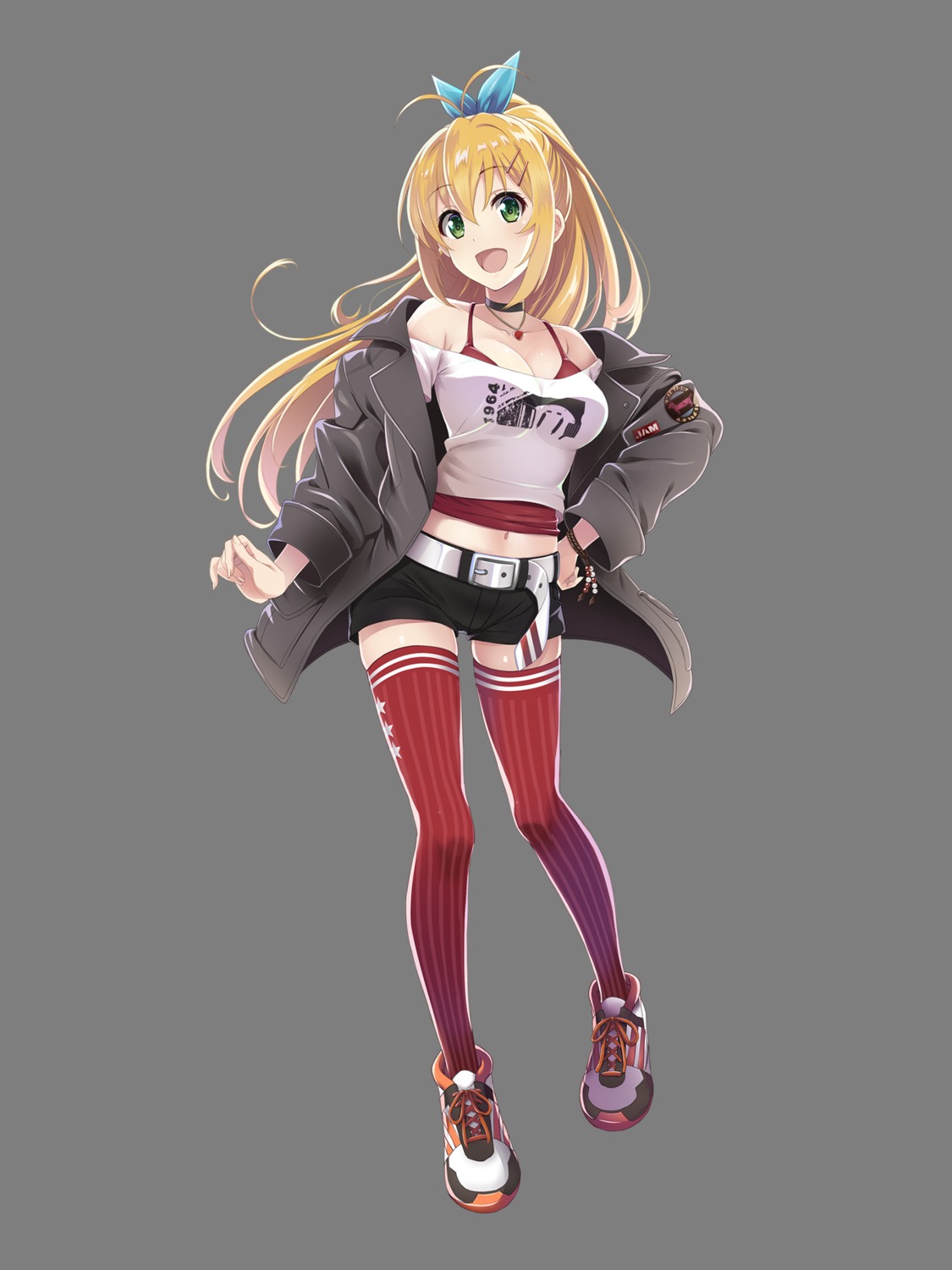 cleavage, jam_band, tagme, thighhighs, transparent_png, tsurumaki_maki
