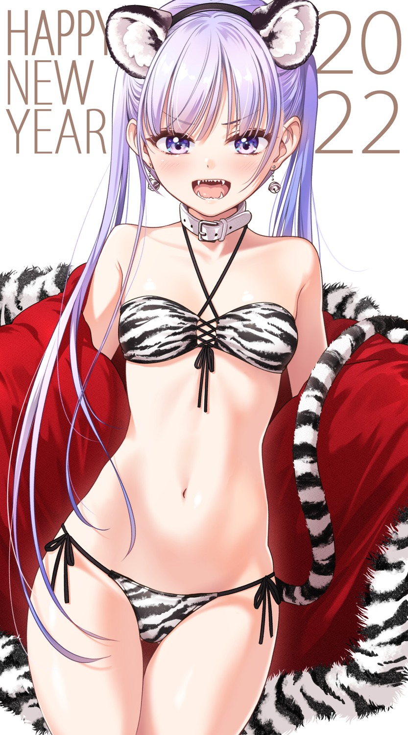 animal_ears, bikini, new_game!, open_shirt, suzukaze_aoba, swimsuits, tail, tokunou_shoutarou