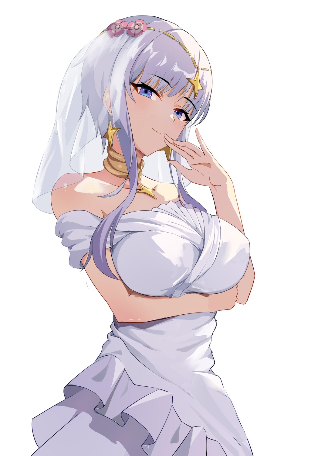 baige0, breast_hold, dress, goddess_(ansatsu_kizoku), see_through, sekai_saikou_no_ansatsusha_isekai_kizoku_ni_tensei_suru