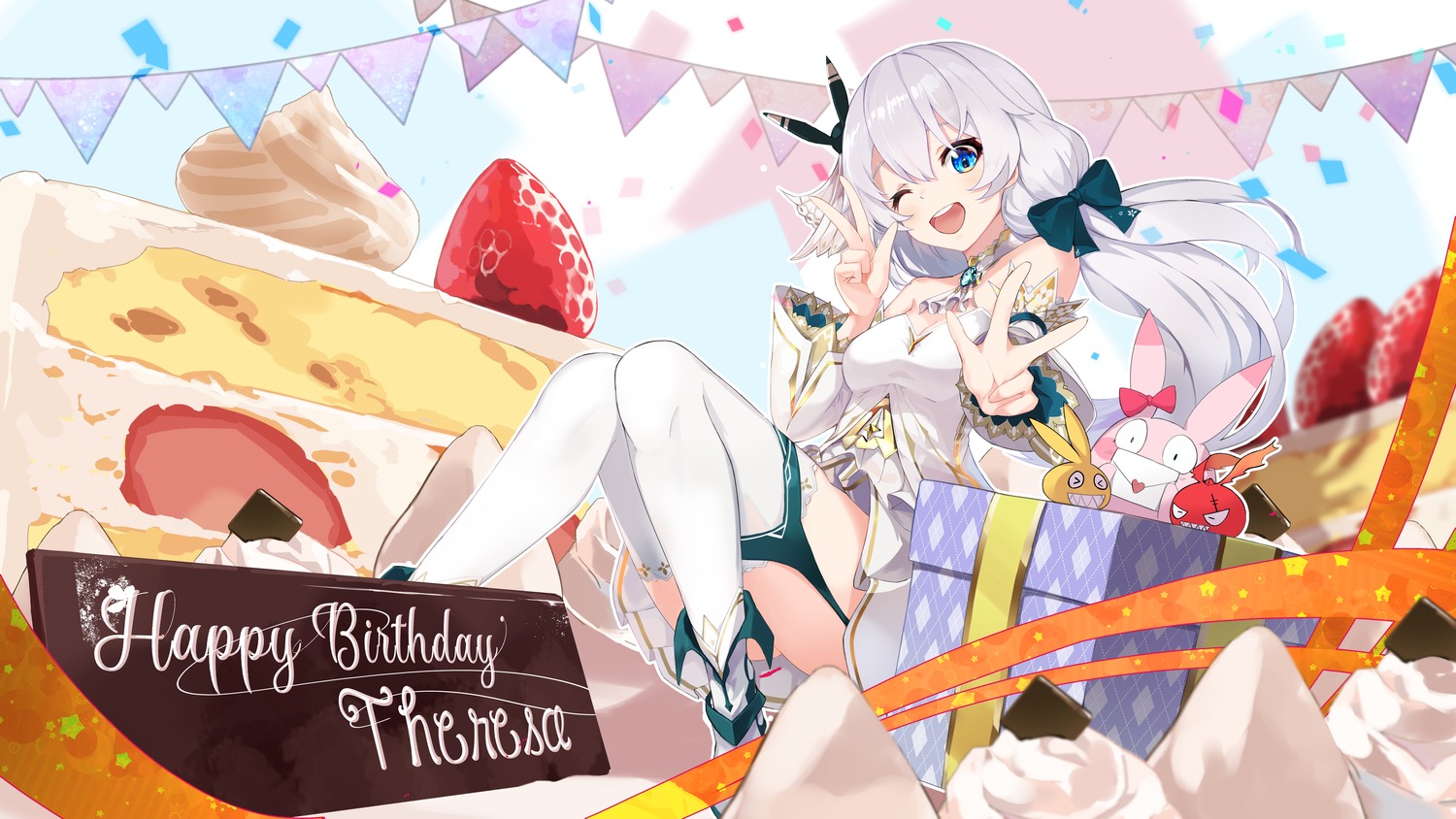 ass, benghuai_xueyuan, cleavage, dress, honkai_impact, kooemong, skirt_lift, stockings