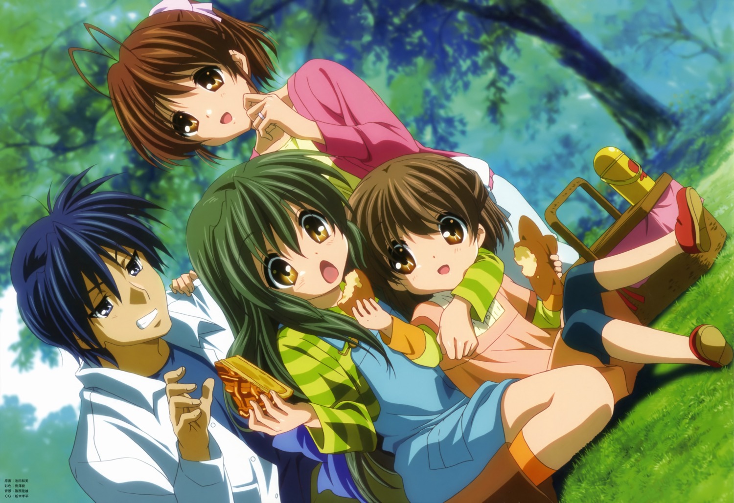 clannad, clannad_after_story, furukawa_nagisa, ibuki_fuuko, ikeda_kazumi, okazaki_tomoya, okazaki_ushio