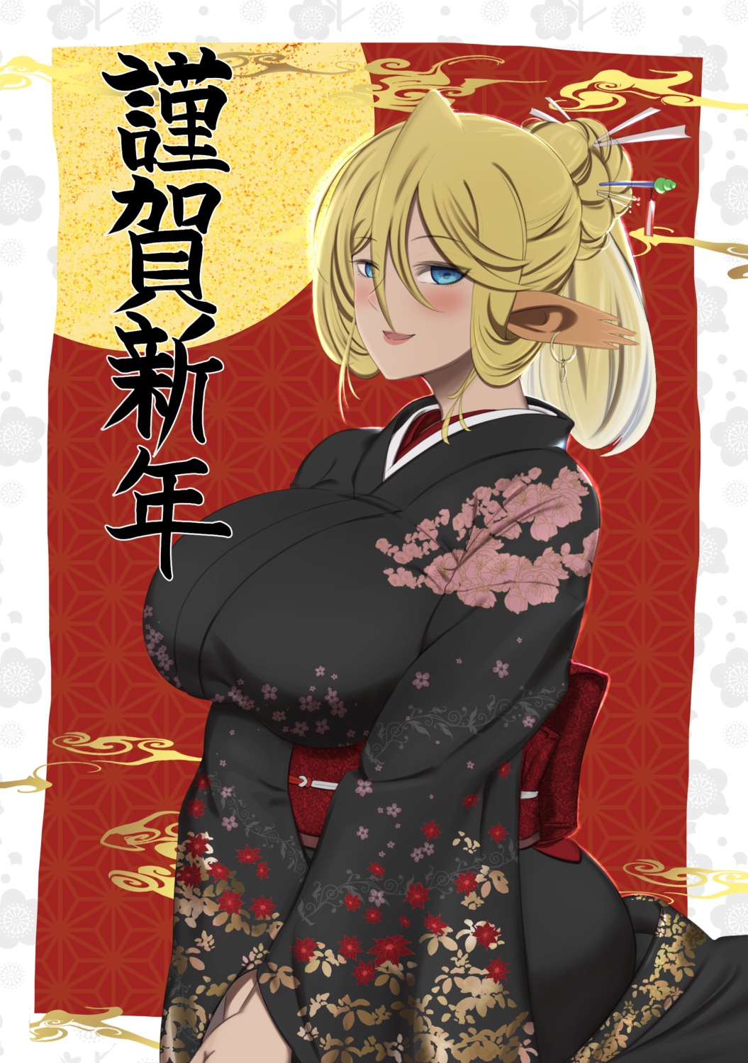 animal_ears, centaurea_shianus, imaani, kimono, monster_girl, monster_musume_no_iru_nichijou