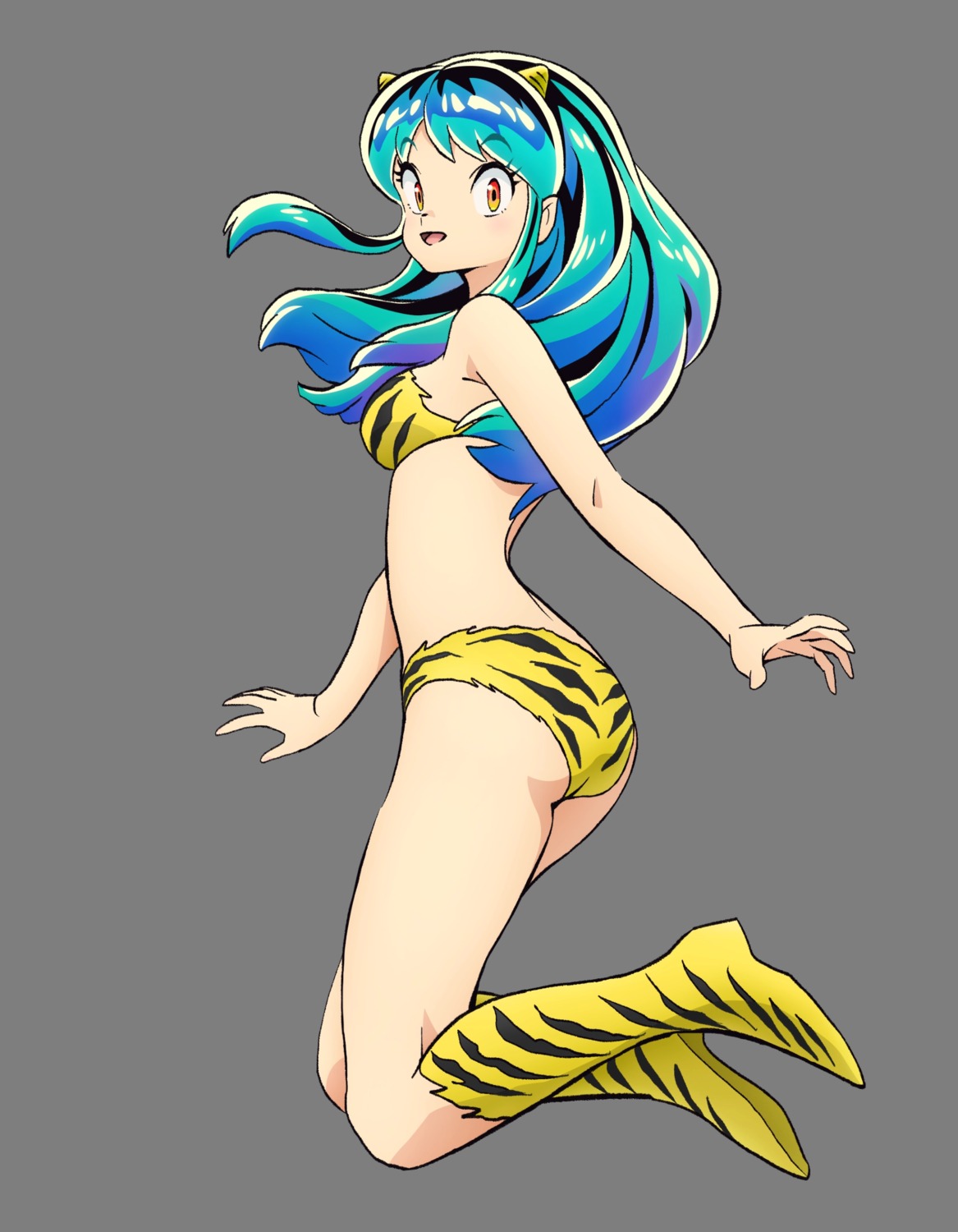 ass, bikini, horns, lum, swimsuits, transparent_png, urusei_yatsura