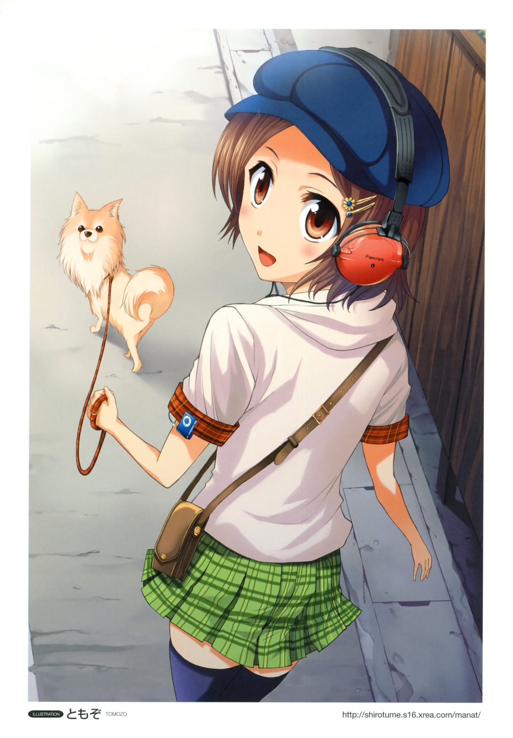 headphones, thighhighs, tomozo_kaoru