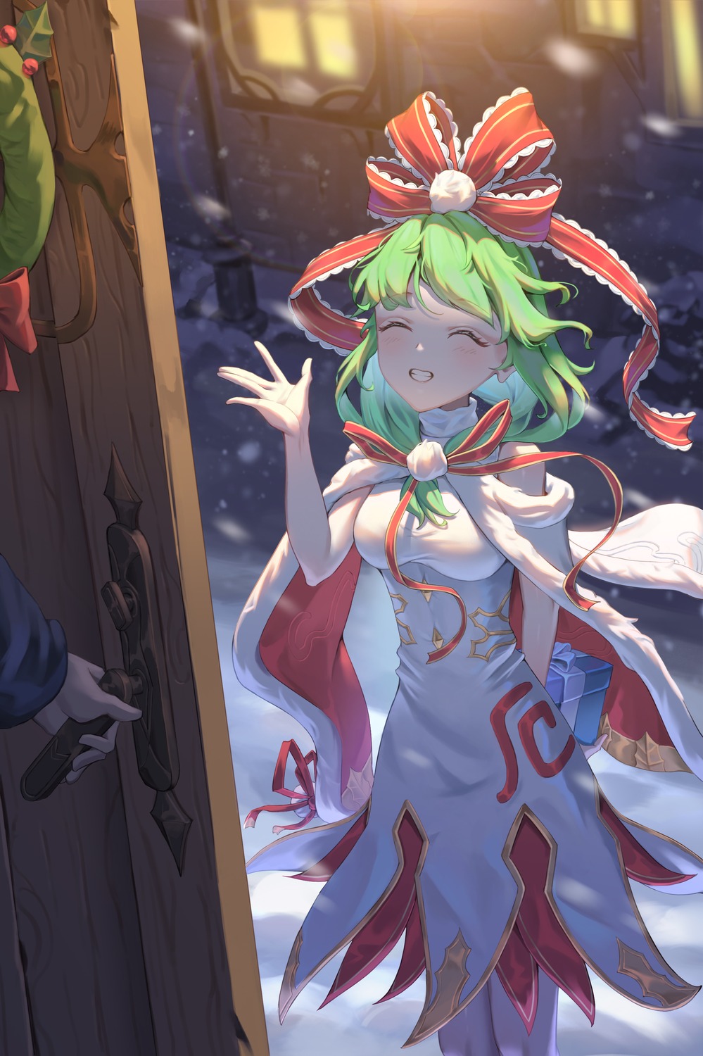 al_guang, christmas, dress, kagiyama_hina, touhou