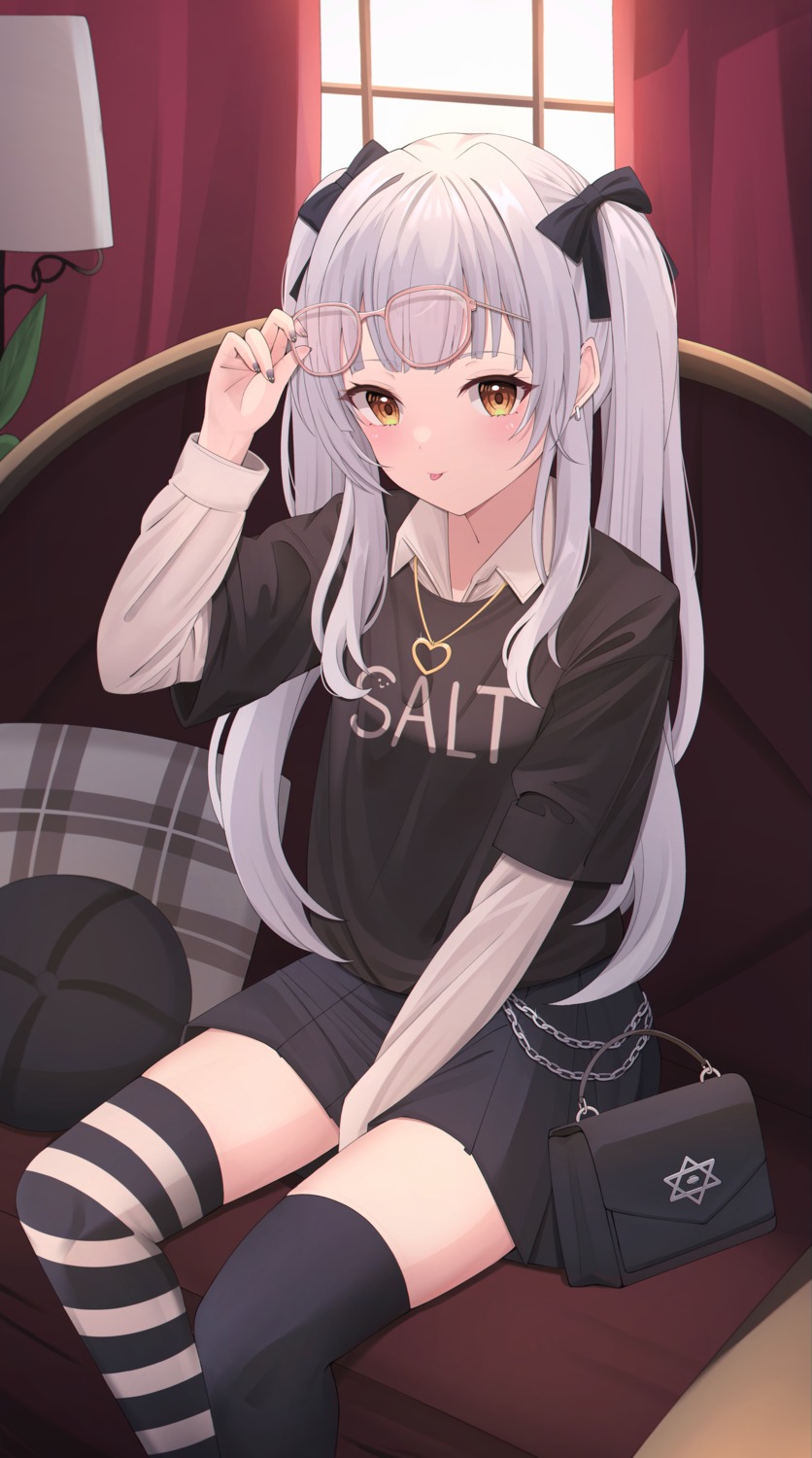 hololive, megane, murasaki_shion, starfox1015, thighhighs