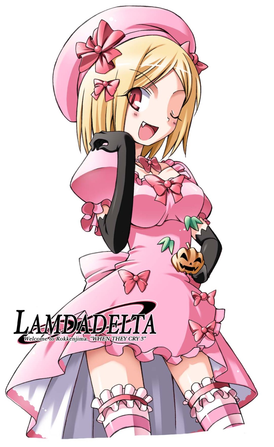 jpeg_artifacts, lambdadelta, tako, thighhighs, umineko_no_naku_koro_ni
