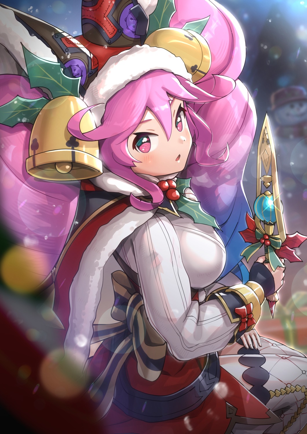 christmas, cleo_(dragalia_lost), dragalia_lost, gonzarez, weapon