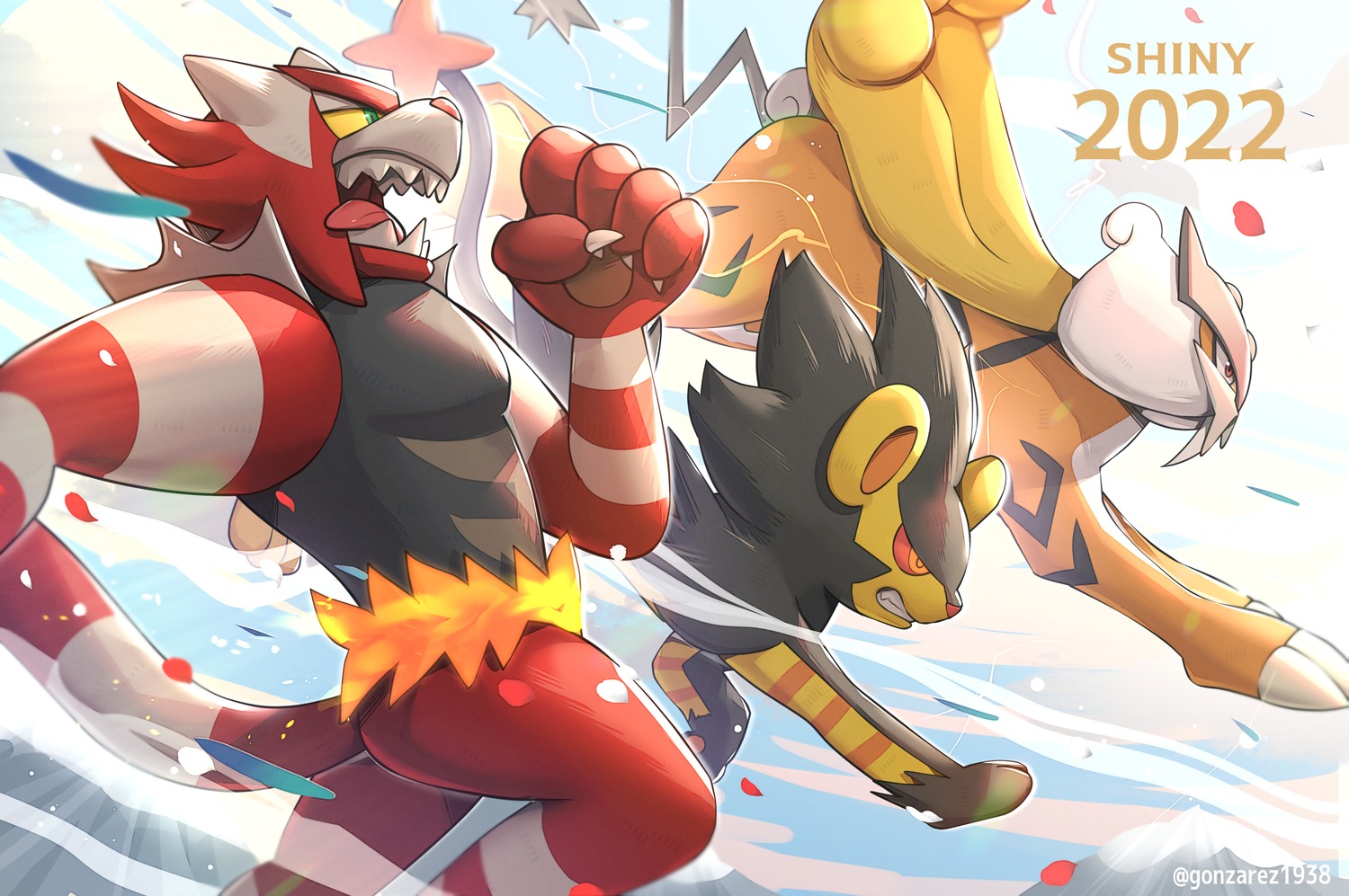 gonzarez, incineroar, luxray, pokemon, pokemon_bdsp, pokemon_dppt, pokemon_gsc, pokemon_hgss