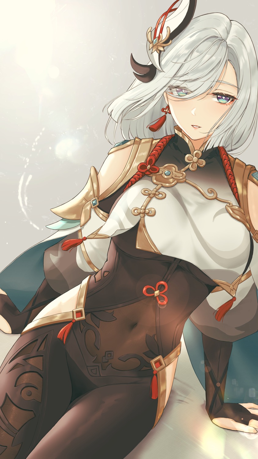 asian_clothes, bodysuit, eleaaa, genshin_impact, shenhe