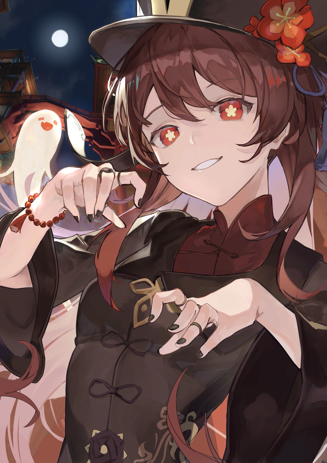 asian_clothes, genshin_impact, hu_tao, karasuro