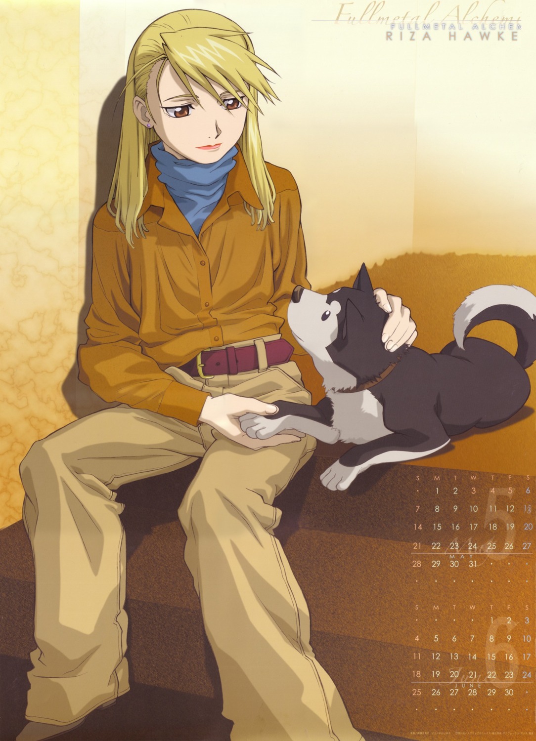 black_hayate, calendar, fullmetal_alchemist, riza_hawkeye, takahashi_kumiko