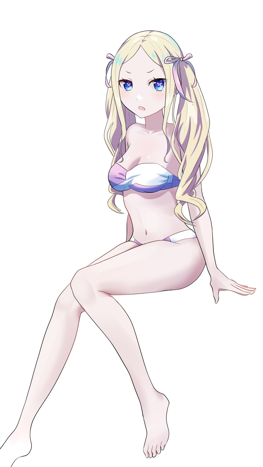 beatrice_(re_zero), bikini, feet, na-suke, re:zero_kara_hajimeru_isekai_seikatsu, swimsuits