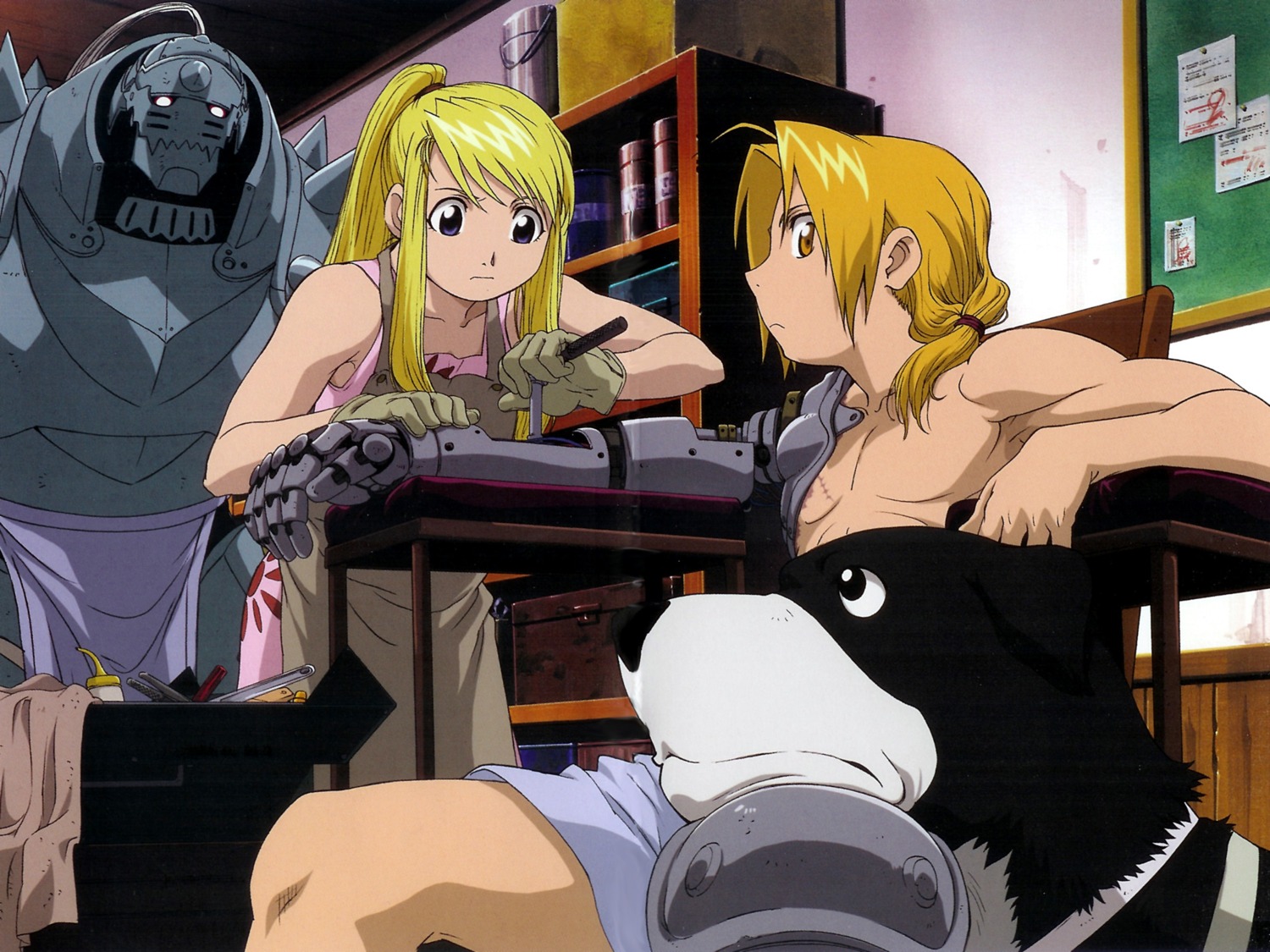 alphonse_elric, den_(fma), duplicate, edward_elric, fullmetal_alchemist, itou_yoshiyuki, winry_rockbell