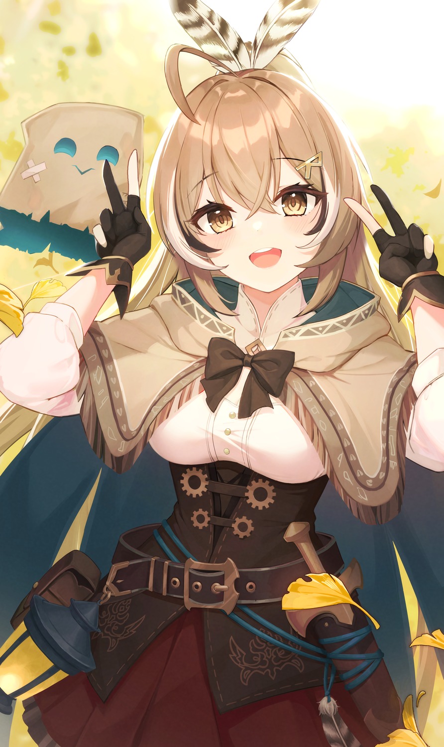 artist_revision, hololive, hololive_english, nanashi_mumei, shinyu_xingyu, weapon