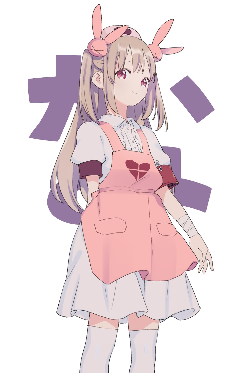 bandages, indie_virtual_youtuber, natori_sana, nurse, thighhighs, urayamashiro