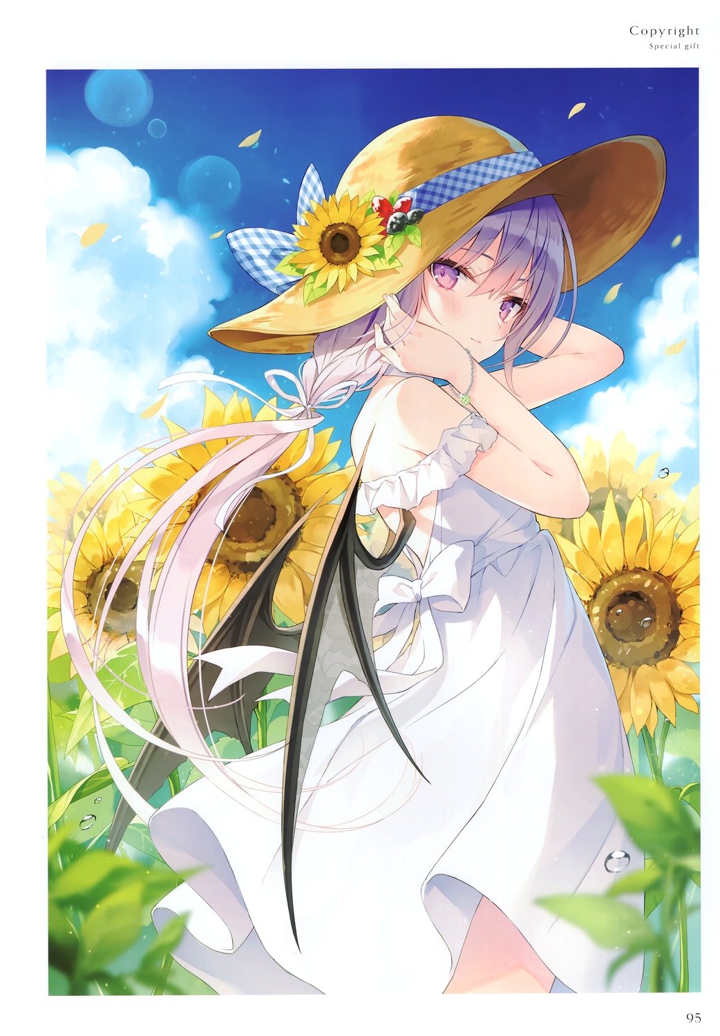 carneades, dress, eve_(rurudo), rurudo, summer_dress, wings