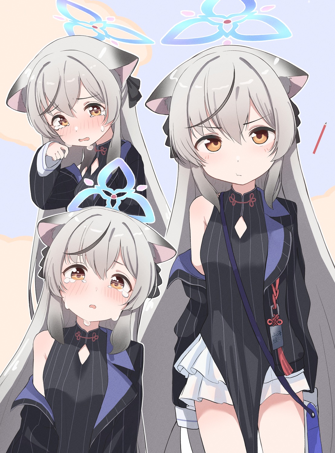 animal_ears, blue_archive, dress, halo, nekomimi, shiwa_(siwaa0419), sunohara_kokona