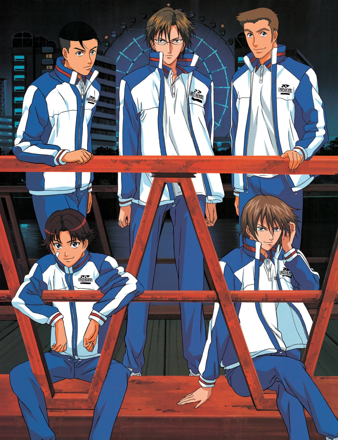 fuji_shuusuke, jpeg_artifacts, kawamura_takashi, kikumaru_eiji, male, megane, oishi_shuuichiro, tennis_no_ouji-sama