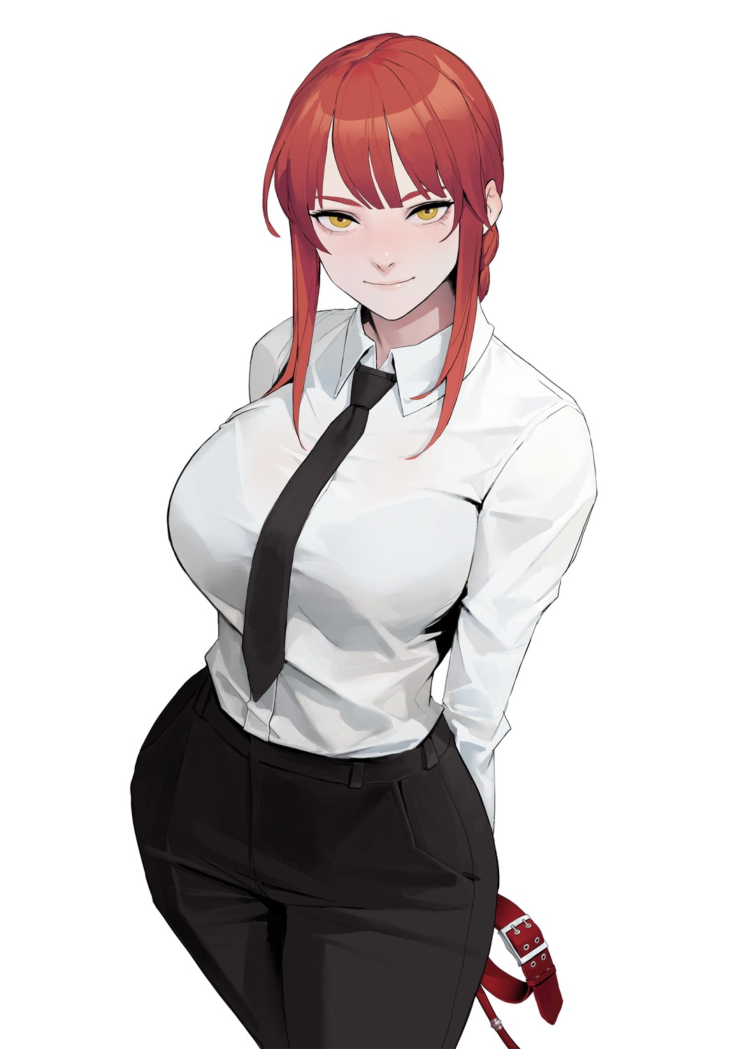 bra, chainsaw_man, dongho_kang, dress_shirt, makima_(chainsaw_man), see_through
