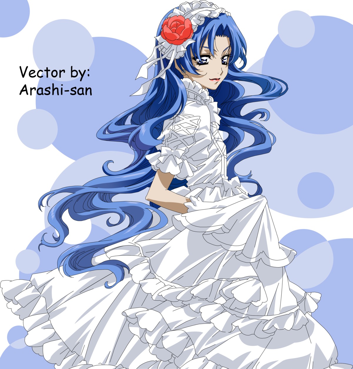 crossdress, kouno_tooru, male, princess_princess, vector_trace, watermark