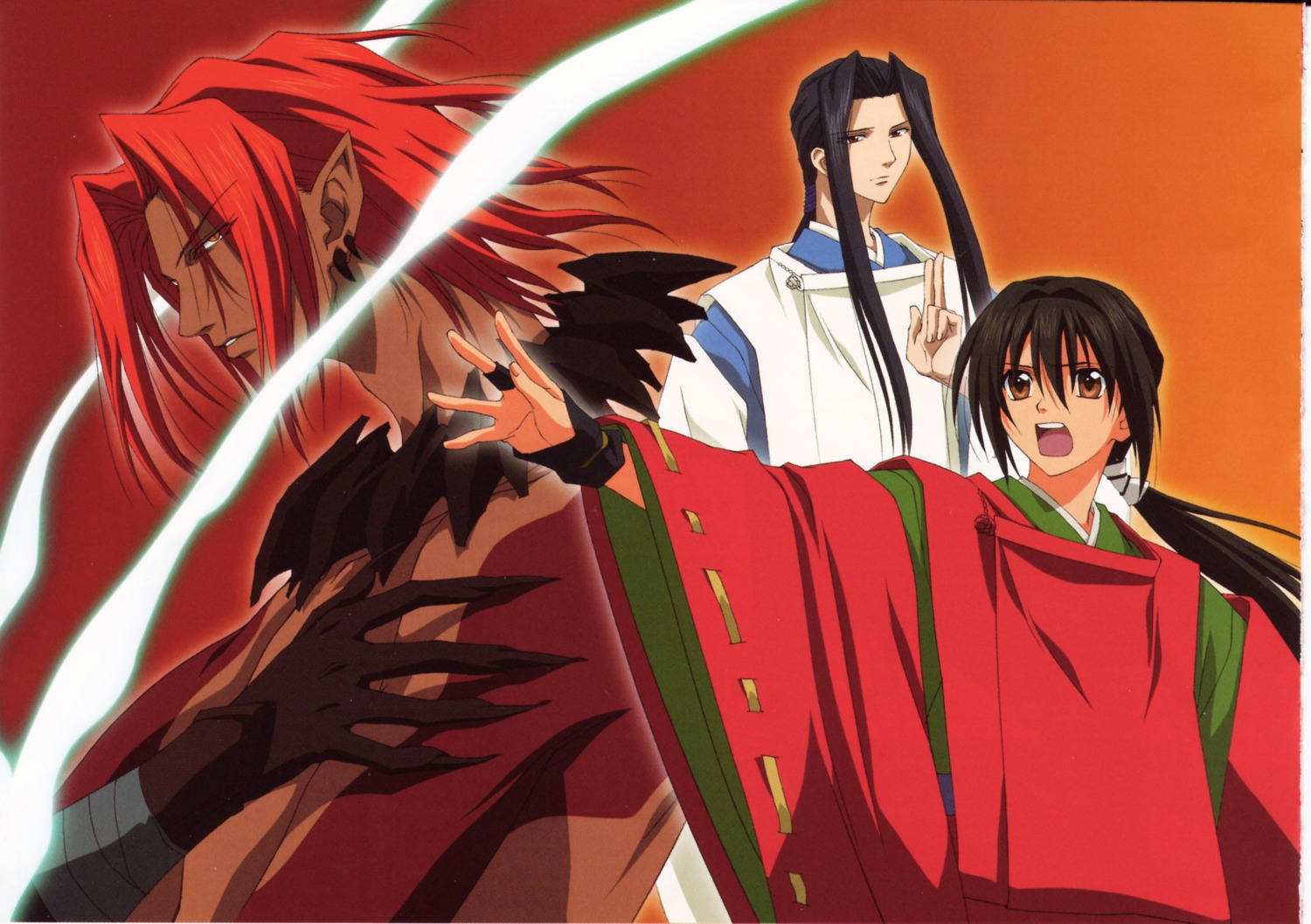 abe_no_masahiro, abe_no_seimei, cropme, elf, japanese_clothes, kimono, male, mokkun/guren
