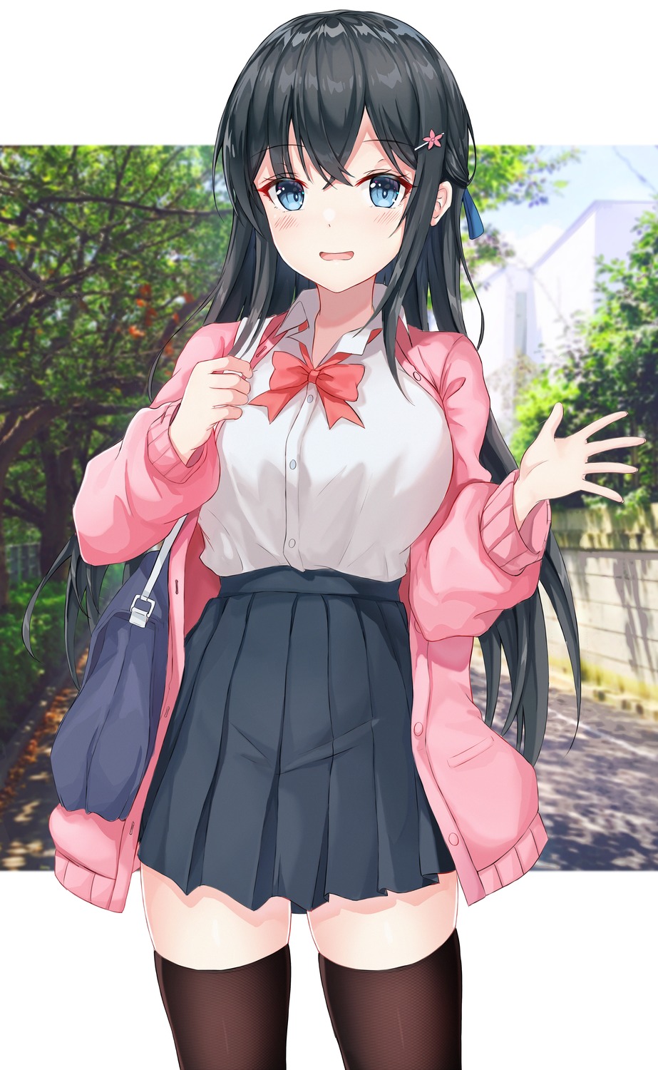 neon_(hhs9444), seifuku, sweater, thighhighs