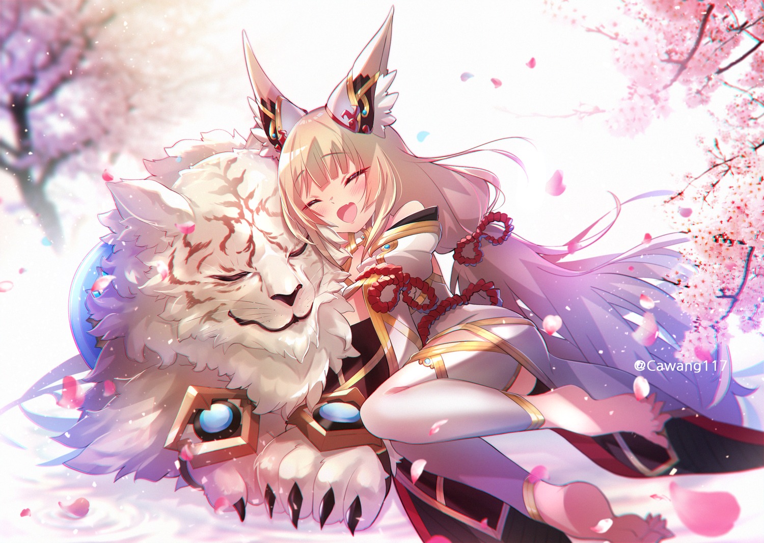 animal_ears, byakko_(xenoblade_2), cawang, niyah, niyah_(blade), xenoblade_(series), xenoblade_2