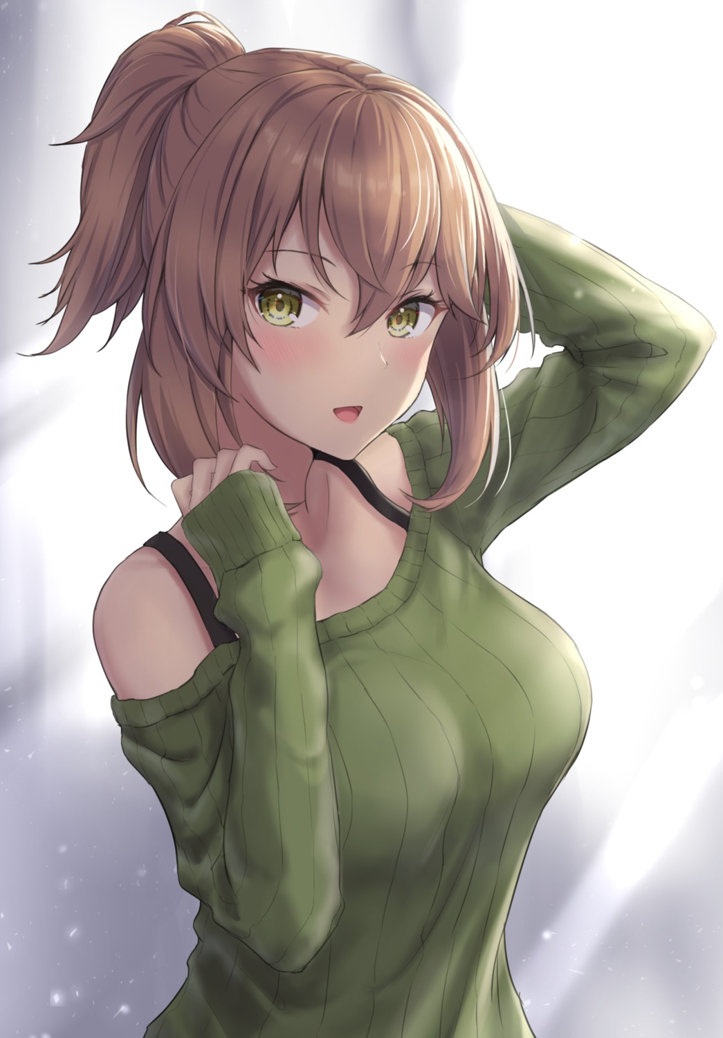 bra, kantai_collection, monoku, mutsu_(kancolle), sweater