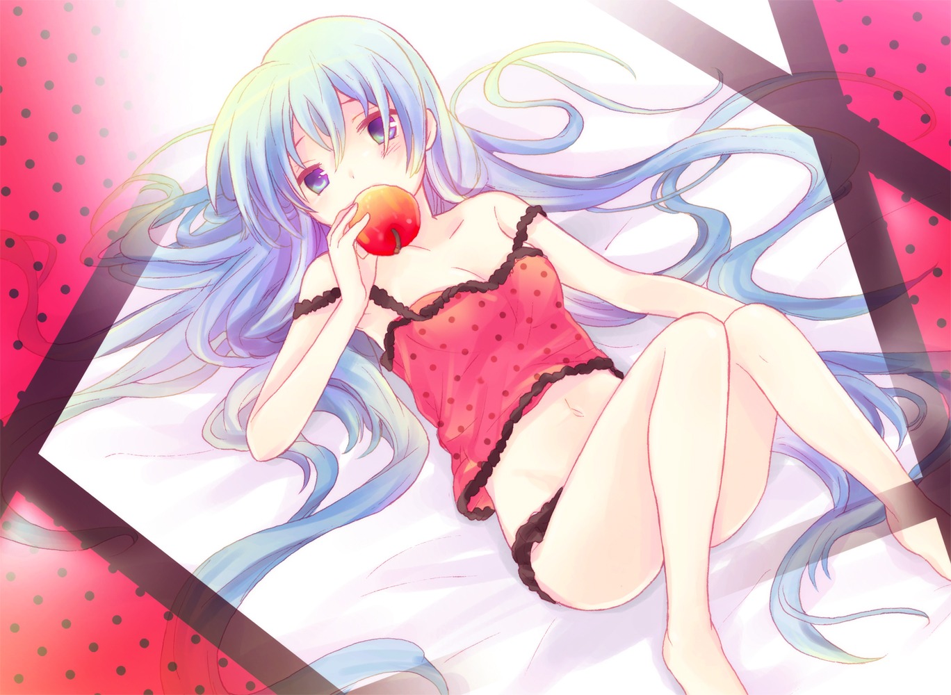 hatsune_miku, lingerie, pantsu, romeo_and_cinderella_(vocaloid), tachitsu_teto, vocaloid