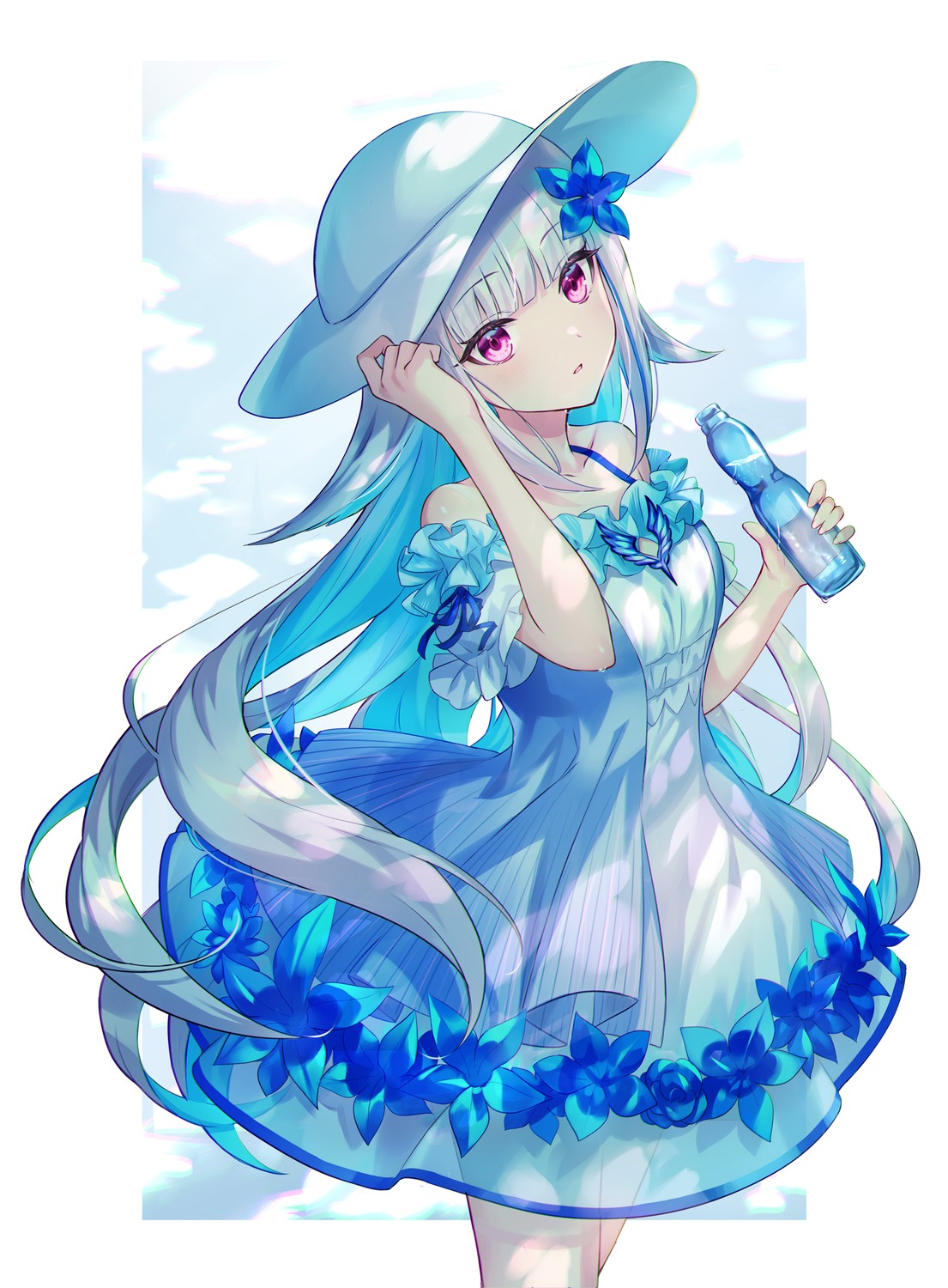 dress, iku2727, lize_helesta, nijisanji, see_through, summer_dress