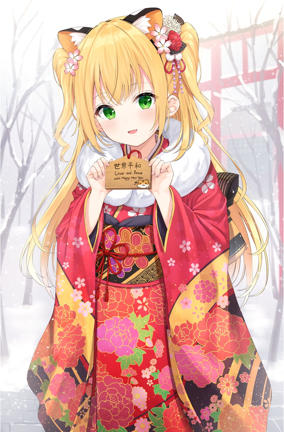 animal_ears, kimono, xue_lu