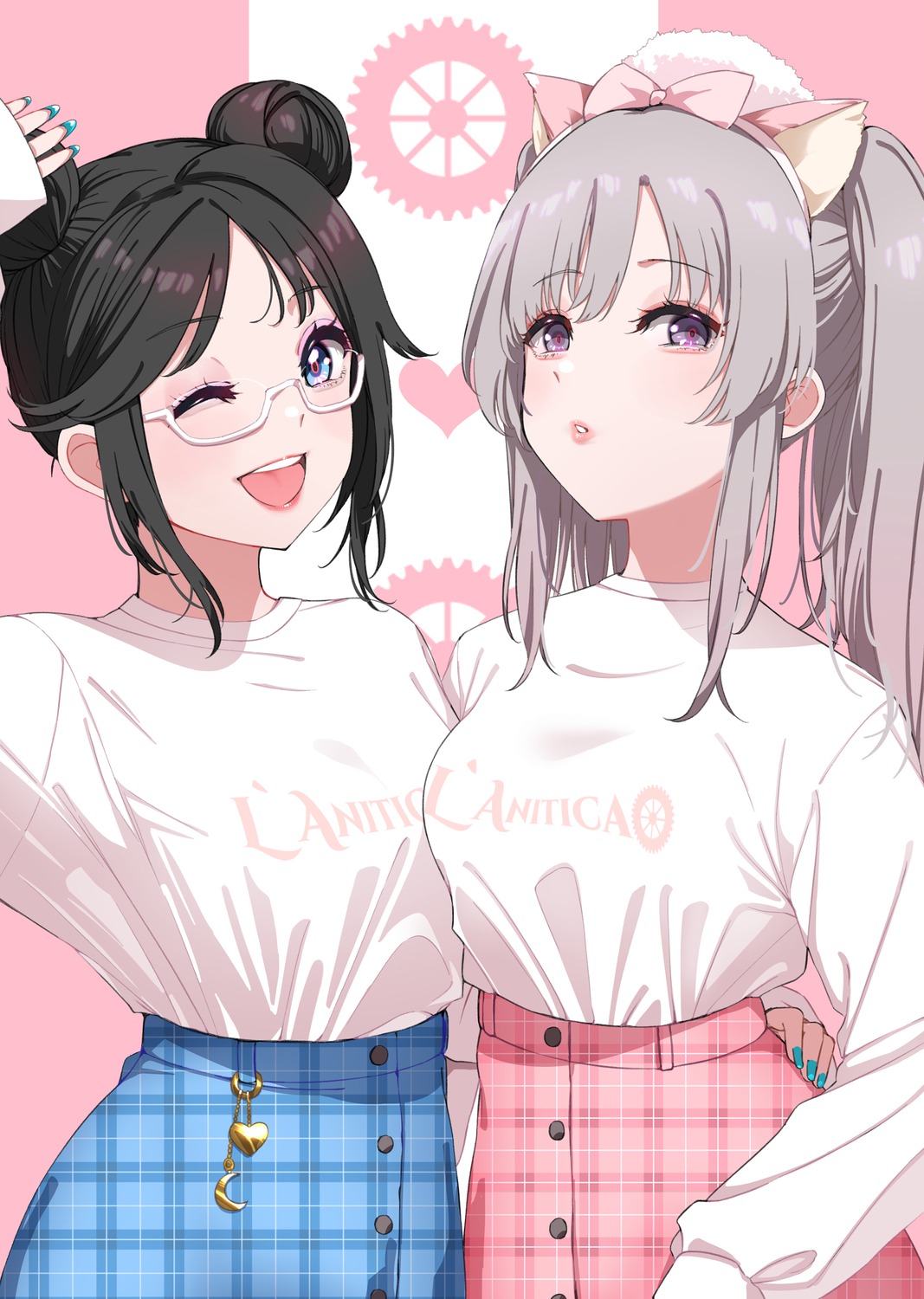 animal_ears, maou_(demonlord), megane, mitsumine_yuika, the_idolm@ster, the_idolm@ster_shiny_colors, yuukoku_kiriko