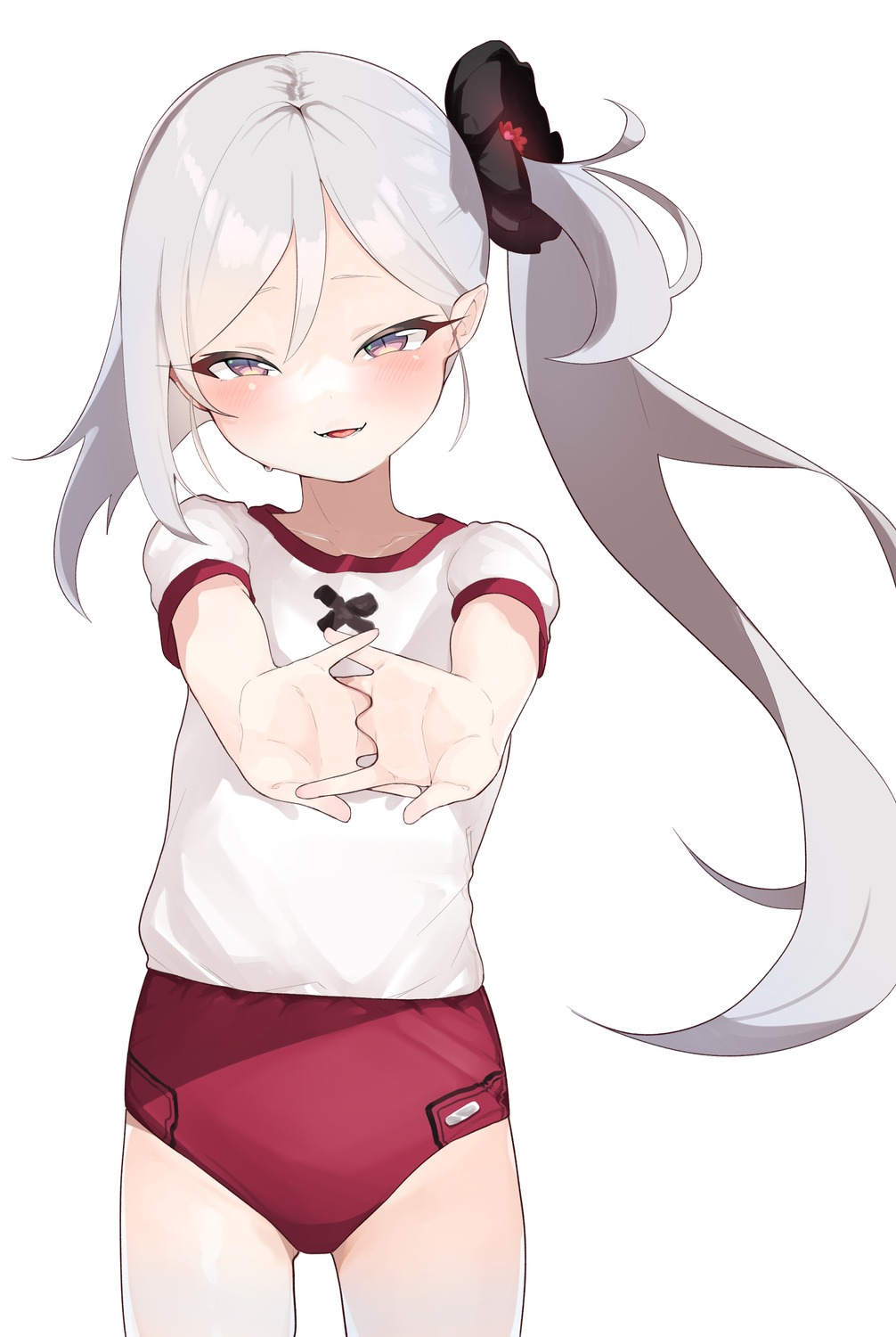 asagi_mutsuki, blue_archive, buruma, gym_uniform, pointy_ears, umashio