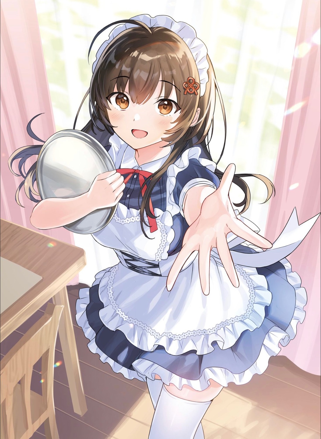 [rouhou]_ore_no_iinazuke_ni_natta_jimiko_ie_dewa_kawaii_shikanai., maid, tantan, thighhighs, waitress, watanae_yuuka