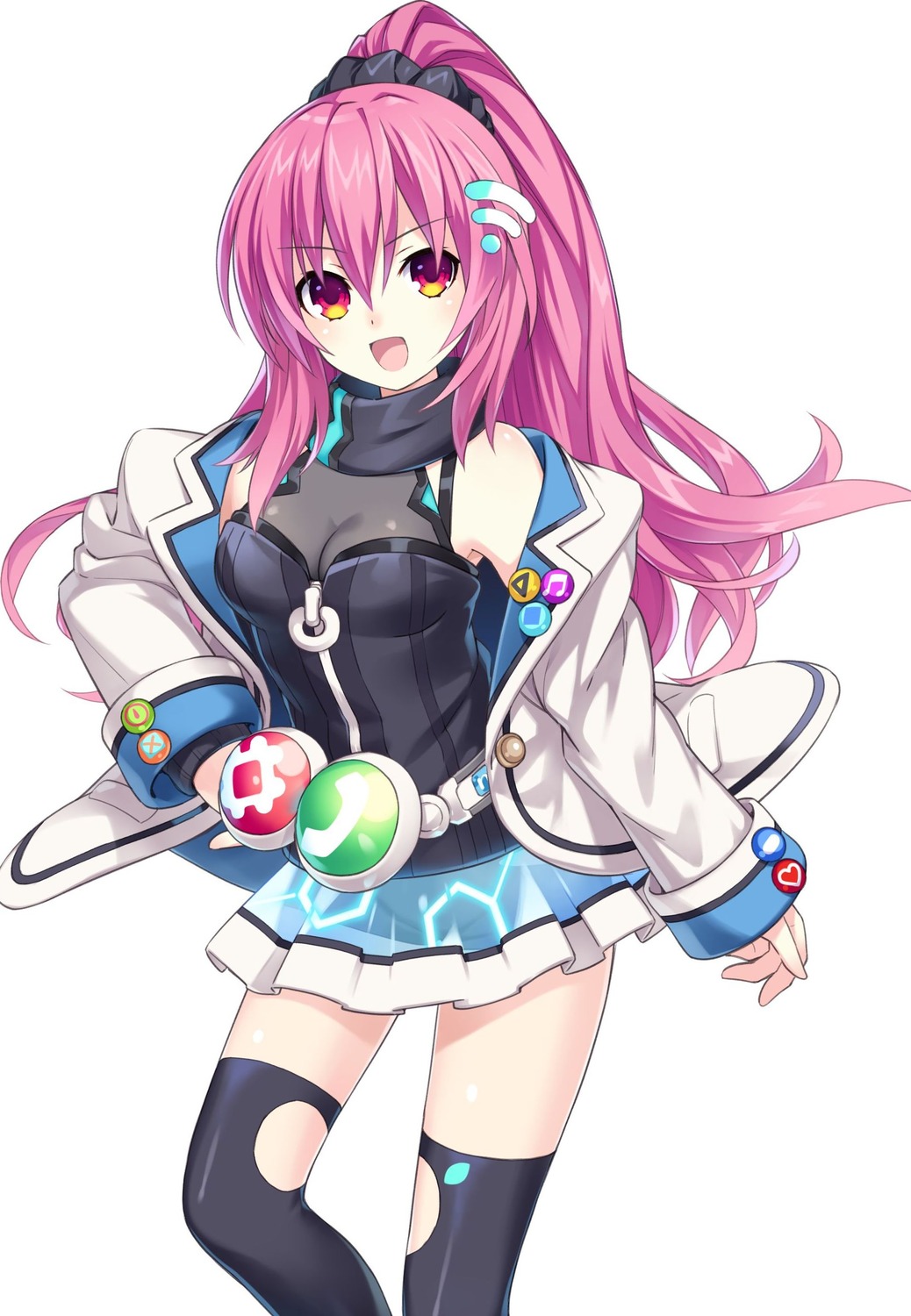 choujigen_game_neptune_sisters_vs_sisters, cleavage, see_through, tagme, thighhighs