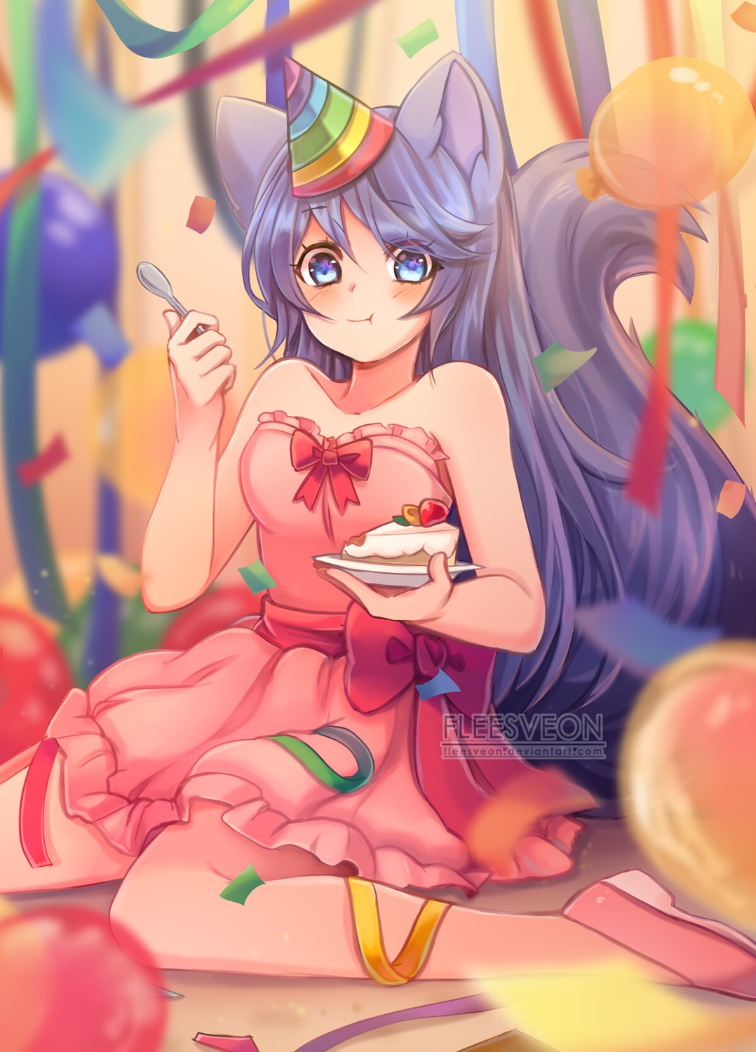 animal_ears, dress, fleesveon, tail