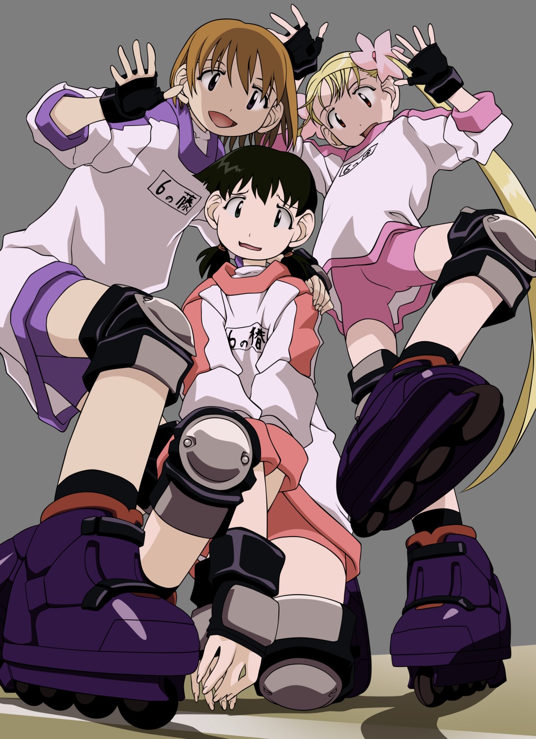 alien9, kawamura_kumi, otani_yuri, tomine_kasumi, transparent_png, vector_trace