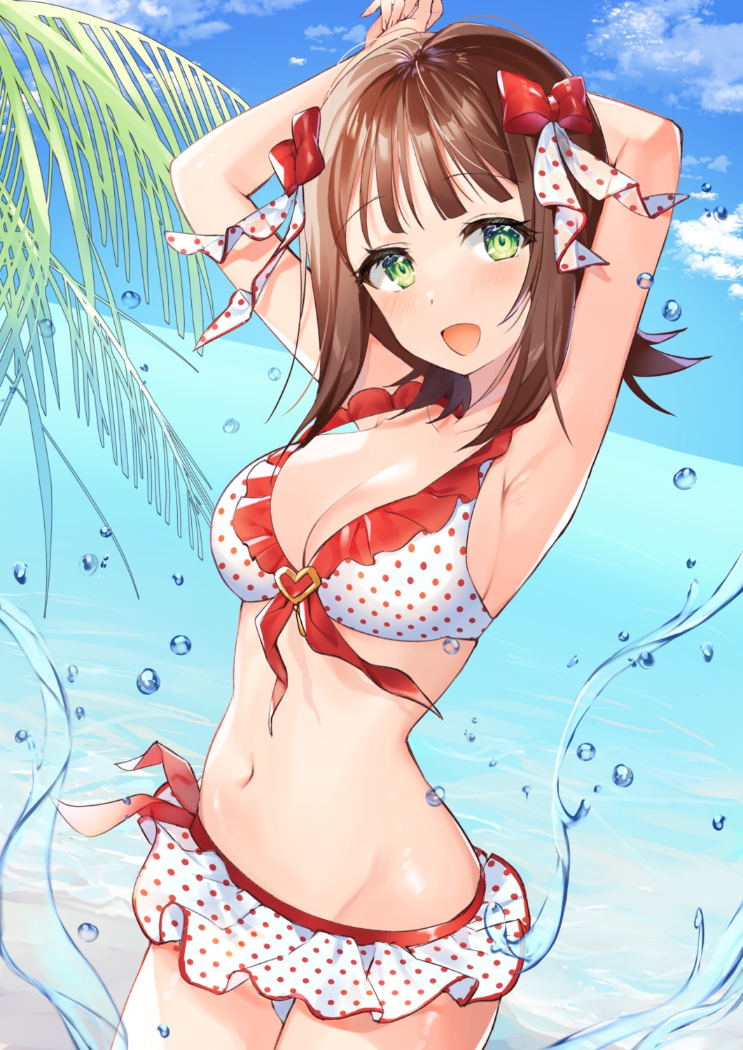 amami_haruka, bikini, manya_drhr, skirt_lift, swimsuits, the_idolm@ster, the_idolm@ster_million_live!