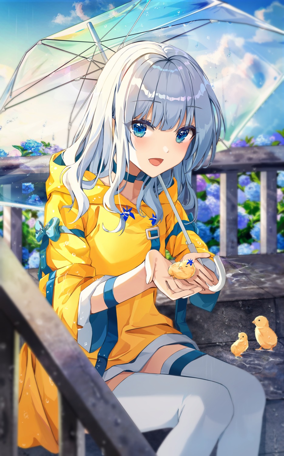 nanna_(heyj2888), thighhighs, umbrella