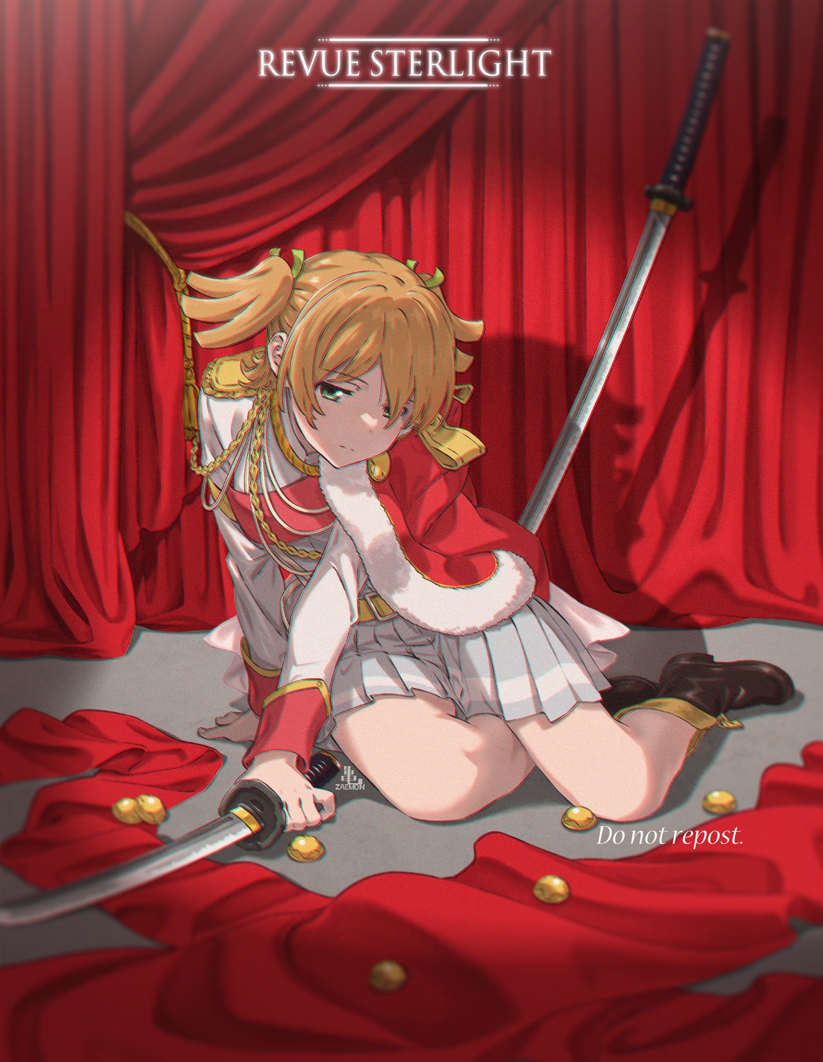 daiba_nana, kamezaemon, shoujo_kageki_revue_starlight, sword, uniform