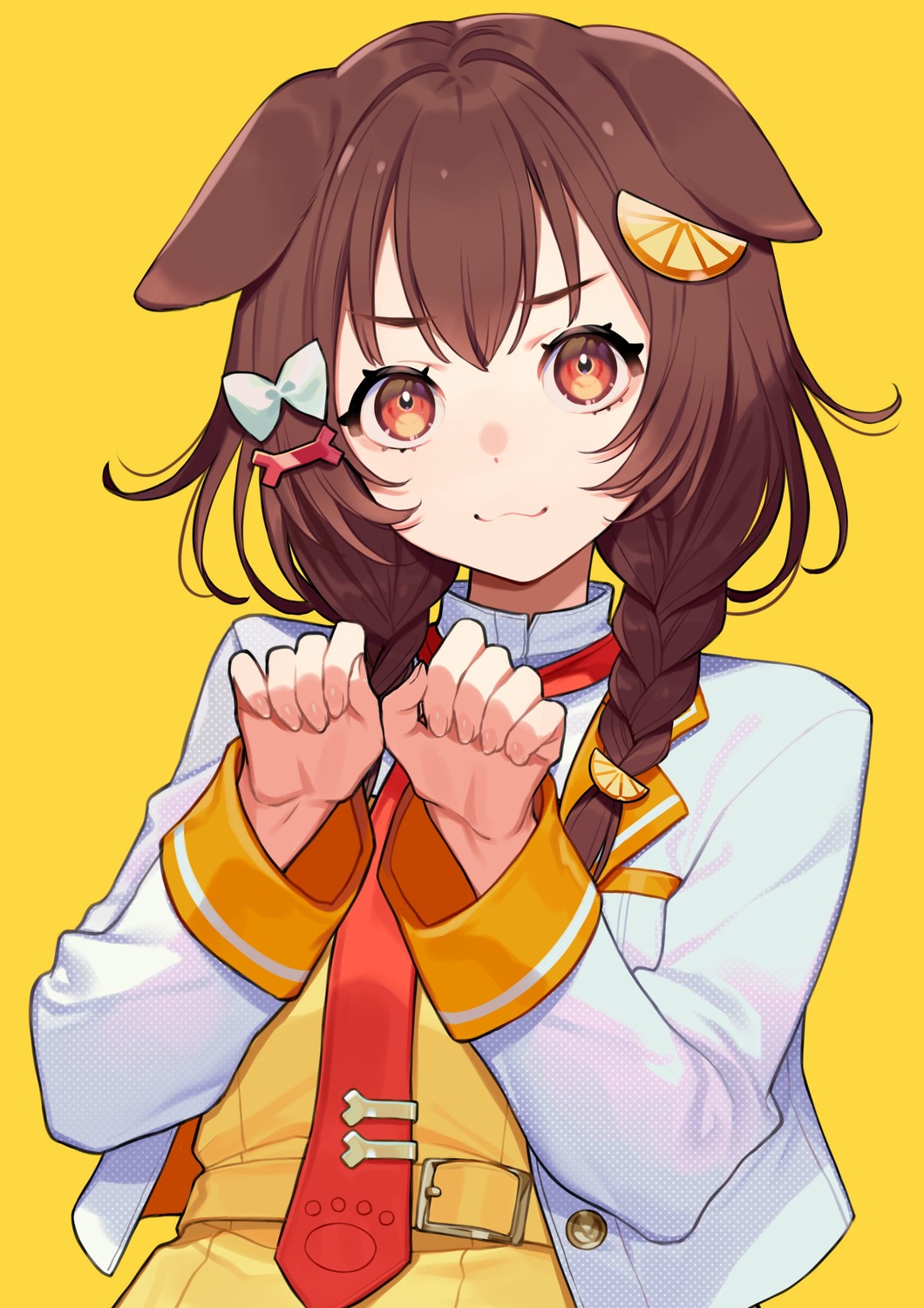 animal_ears, hololive, hololive_gamers, inugami_korone, inumimi, uniform, yuu_(higashi_no_penguin)