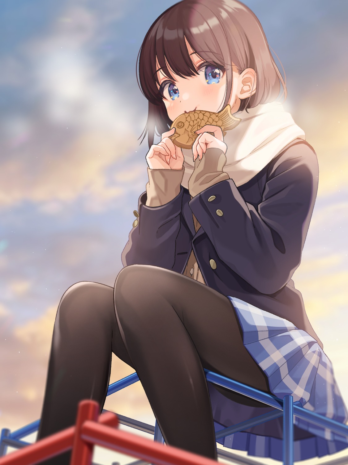 pantyhose, seifuku, shigure_ui, sweater