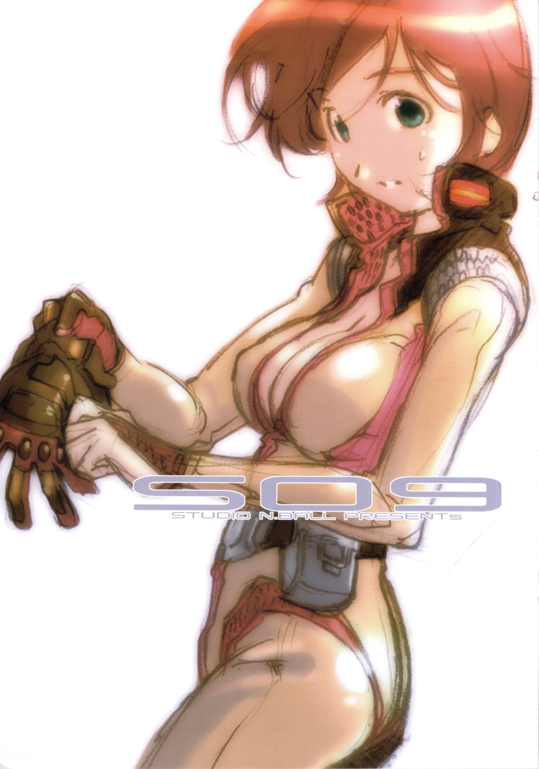 bodysuit, cleavage, gundam, haritama_hiroki, studio_n.ball