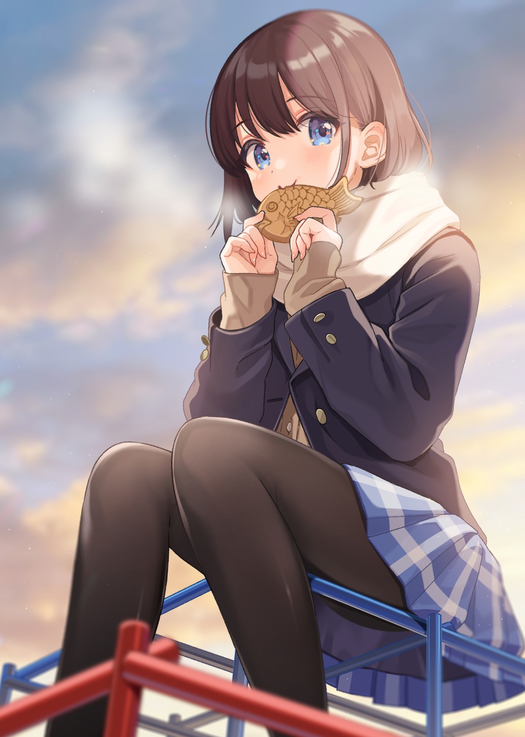 pantyhose, seifuku, shigure_ui, sweater